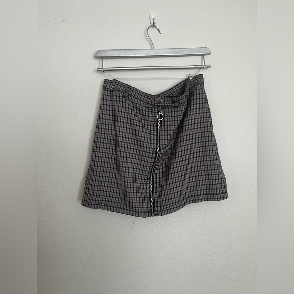Purple plaid skirt